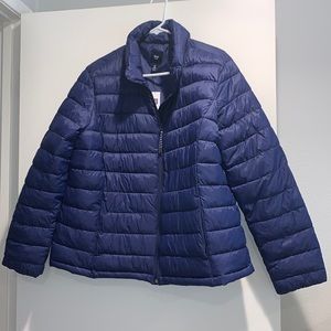 👋🏾 GAP Navy Blue Puffer Jacket Soft Cozy Warm New With Tags Size XXL